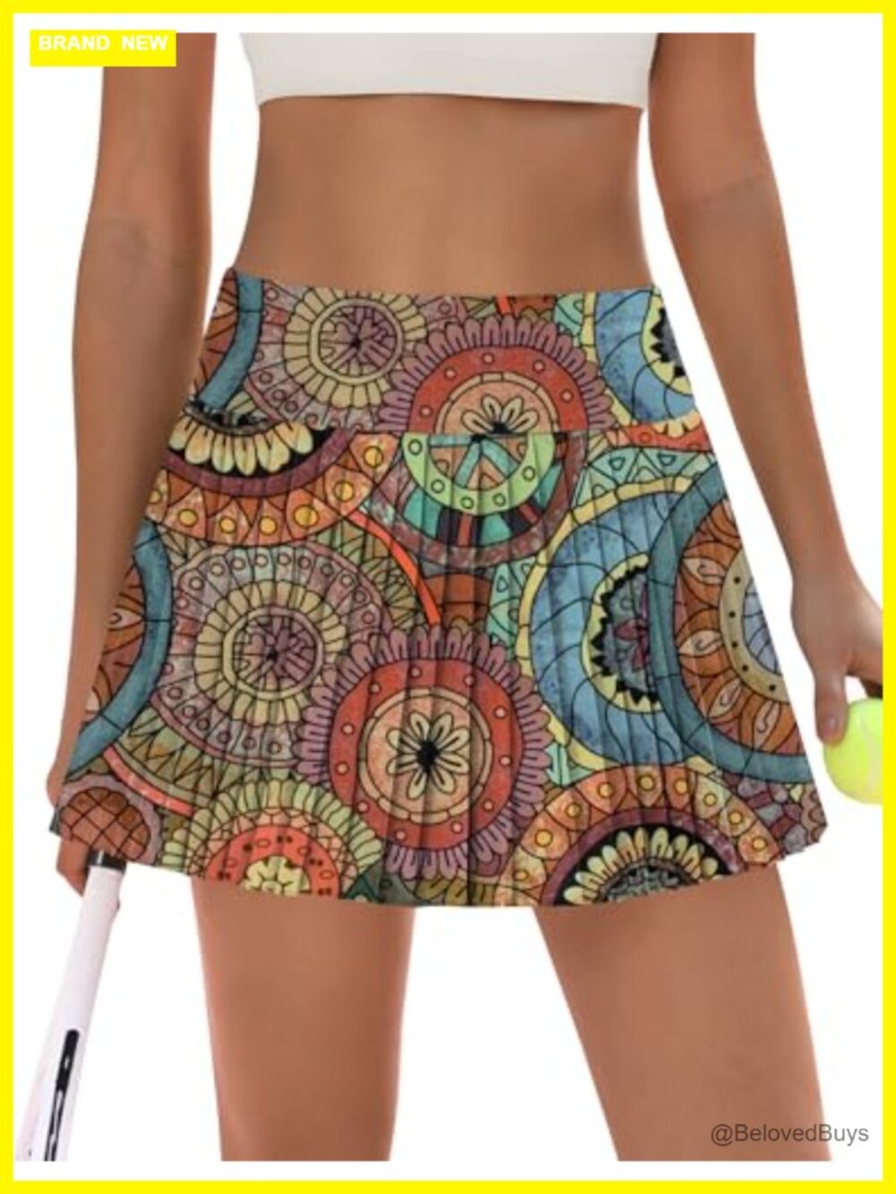 Pleated Tennis Skort High Waisted Golf Skirt with Shorts Pockets Athletic